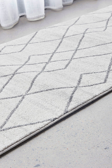 Gina Paradise Grey Modern Hallway Runner Rug